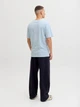 Футболка хлопковая длинная мужская Jack & Jones 12288016 L Celestial Blue (5715733608717) - изображение 2