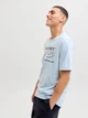 Футболка хлопковая длинная мужская Jack & Jones 12288016 L Celestial Blue (5715733608717) - изображение 3