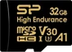 Karta pamięci Silicon Power High Endurance microSDHC 32GB Class 10 UHS-I U3 A1 V30 + SD adapter (SP032GBSTHDV3V1HSP) - obraz 1