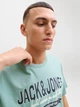 Футболка хлопковая длинная мужская Jack & Jones 12288016 S Mineral Blue (5715830432604) - изображение 3