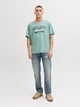 Футболка хлопковая длинная мужская Jack & Jones 12288016 S Mineral Blue (5715830432604) - изображение 6