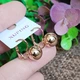 Серьги Xuping Jewelry длина 1.7см шарики-10мм медицинское золото позолота 18К с994 - изображение 4