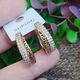 Сережки Xuping Jewelry довжина 2.3см медичне золото позолота 18К с799 - зображення 4