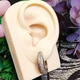 Сережки Xuping Jewelry довжина 2.3см медичне золото позолота 18К с799 - зображення 7