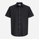 Рубашка хлопковая летняя мужская Jack & Jones 12289160 L Black (5715733954166) - изображение 7