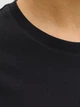 Футболка хлопковая длинная мужская Jack & Jones 12290417 M Black (5715830432239) - изображение 4