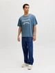 Футболка хлопковая длинная мужская Jack & Jones 12290417 M Blue Mirage (5715830432321) - изображение 6