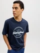 Футболка хлопковая длинная мужская Jack & Jones 12290417 L Navy Blazer (5715825501131) - изображение 3