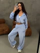 Женский костюм тройка голубой 42-44 г1425.1082 - изображение 1