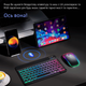 Бездротова Bluetooth Клавіатура з Мишкою на Акумуляторі Ультратонка з RGB Підсвічуванням Українська Розкладка Портативний - зображення 2