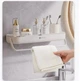 Органайзер полиця з вішалкою у ванну TOWEL BAR LY-840 41х12х6 см, пластиковий, з настінним кріпленням без свердління, білий - зображення 2
