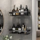 Полиця у ванну вантажопідйомністю до 10 кг STORAGE RACK AND 197, 30х13х5, 5 см, настінна, самоклеюча, чорна - зображення 3