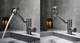 Смеситель для кухни под фильтр с гибким сливом Ø35 мм faucet AND938 из латуни, черный - изображение 4