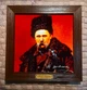 Панно дерево - керамика Портрет Шевченко Т.Г. 24 х 24 см - изображение 2