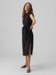 Платье-рубашка меди летнее женское Vero Moda 10282532 S Black (5715370991739) - изображение 4