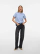 Футболка хлопковая женская Vero Moda 10294544 M Brunnera Blue (5715829418244) - изображение 4