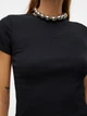 Футболка хлопковая короткая женская Vero Moda 10306894 S Black (5715512215068) - изображение 3