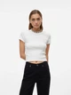 Футболка хлопковая короткая женская Vero Moda 10306894 XL Snow White (5715512215006) - изображение 5