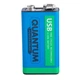 Акумулятор літій-іонний Quantum USB Li-ion CR9V. 600 mAh Крона plastic case. (4011) - зображення 1