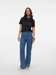 Футболка хлопковая женская Vero Moda 10316991 S Black (5715613356721) - изображение 5