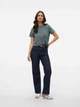 Футболка хлопковая женская Vero Moda 10316991 M Balsam Green (5715613357049) - изображение 4