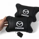 Набор кожаных подушек Mazda с вышивкой логотипа + подарок – кожаный брелок - изображение 9