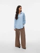 Рубашка оверсайз женская Vero Moda 10319825 L Cashmere Blue (5715867892969) - изображение 4