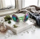 Очки декоративные «Diamond Thorn» с шипами и стразами для фотосессий и вечеринок (Зеленые) - изображение 2