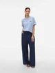 Футболка хлопковая женская Vero Moda 10341351 S Brunnera Blue (5715867308590) - изображение 4