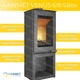 Стальная печь-камин на дровах KAWMET VENUS S16 S-Box 9.5 кВт - изображение 4