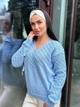 Свитер женский повседневный голубой 42-56 с1524.5070.01 - изображение 3