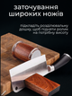 Точилка для ножа ручная точила профессиональная керамическая универсальная магнитная деревянная безопасная компактная двусторонняя ножеточка заточка для кухонных ножей с абразивными вставками углом заточки алмазным керамическим диском Hechpro АНRPSH - изображение 8