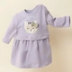 Утепленное платье Name it Cute Cat, цвет сиреневый, размер 86 (261.13251688.LGRA) - изображение 2