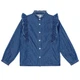 Рубашка джинсовая Molo Raphaella Mid Blue Wash, цвет синий, размер 122/128 (2W24C202.8074) - изображение 1