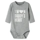 Боді Name it Daddy Love, колір сірий, розмір 80 (261.13255378.GMEL) - зображення 1