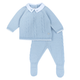 Шерстяной костюм Chicco Fabio: джемпер и ползунки, цвет голубой, размер 56 (091.00362.021) - изображение 1