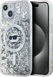Панель Karl Lagerfeld Liquid Glitter Choupette Head Magsafe для Apple iPhone 14 / 15 / 13 Transparent (3666339285722) - зображення 1