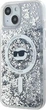 Панель Karl Lagerfeld Liquid Glitter Choupette Head Magsafe для Apple iPhone 14 / 15 / 13 Transparent (3666339285722) - зображення 2