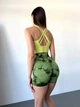 Шорти з пуш ап спортивні жіночі для фітнесу, безшовні, Tie-Dye, (зелено-чорний), S - зображення 7