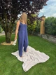 Комбінезон Uniqlo LINEN BLEND V NECK CAMISOLE JUMPSUIT розмір XXS темно синій (447079) - зображення 1