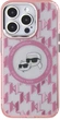 Панель Karl Lagerfeld IML Monogram Karl & Choupette Head MagSafe для Apple iPhone 15 Pro Pink (3666339285043) - зображення 3