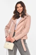 Куртка-косуха женская из экокожи пудрового цвета Fashion размер 42 (210841) - изображение 1