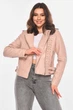 Куртка-косуха женская из экокожи пудрового цвета Fashion размер 40-42 (210837) - изображение 1