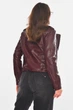 Куртка-косуха женская из экокожи бордового цвета Fashion размер 40-42 (210826) - изображение 3