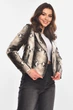 Куртка-косуха женская из экокожи черно-белого цвета Fashion размер 42-44 (210815) - изображение 2