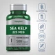 Йод из морской ламинарии Piping Rock Sea Kelp 225 mcg 500 таблеток - изображение 3