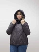 Стильная весенне- осенняя женская куртка с капюшоном Vivilona (Max Mara) 27128 Темный шоколад, 2XL - изображение 2