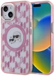 Панель Karl Lagerfeld IML Monogram Karl & Choupette Head MagSafe для Apple iPhone 15 Pink (3666339285029) - зображення 1