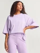 Футболка хлопковая женская Adidas ALL SZN Soft Lux Loose Sportswear JW5069 S Фиолетовая (4068808547338) - изображение 6