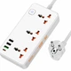 Сетевой удлинитель Hoco AC8A 1.5м 2500Вт 3USB Type-C белый - изображение 1